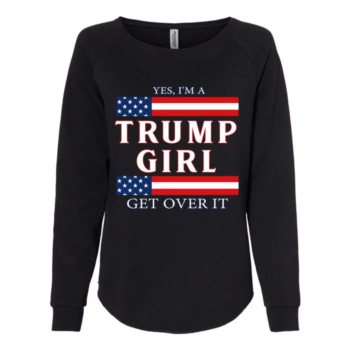 Trump Girl Vote America Flag Gift Womens California Wash Sweatshirt