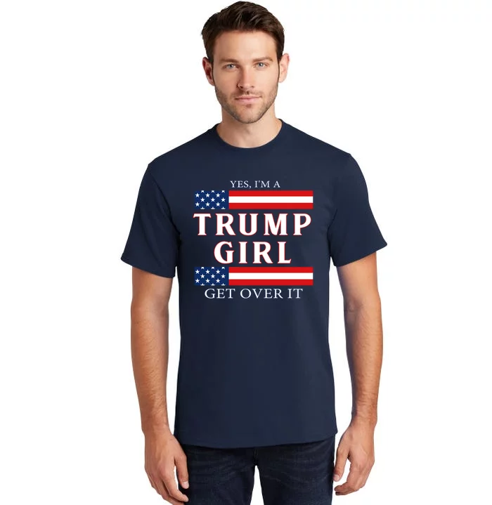 Trump Girl Vote America Flag Gift Tall T-Shirt