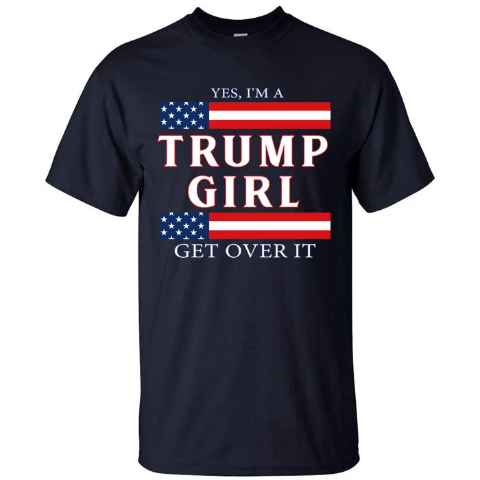 Trump Girl Vote America Flag Gift Tall T-Shirt