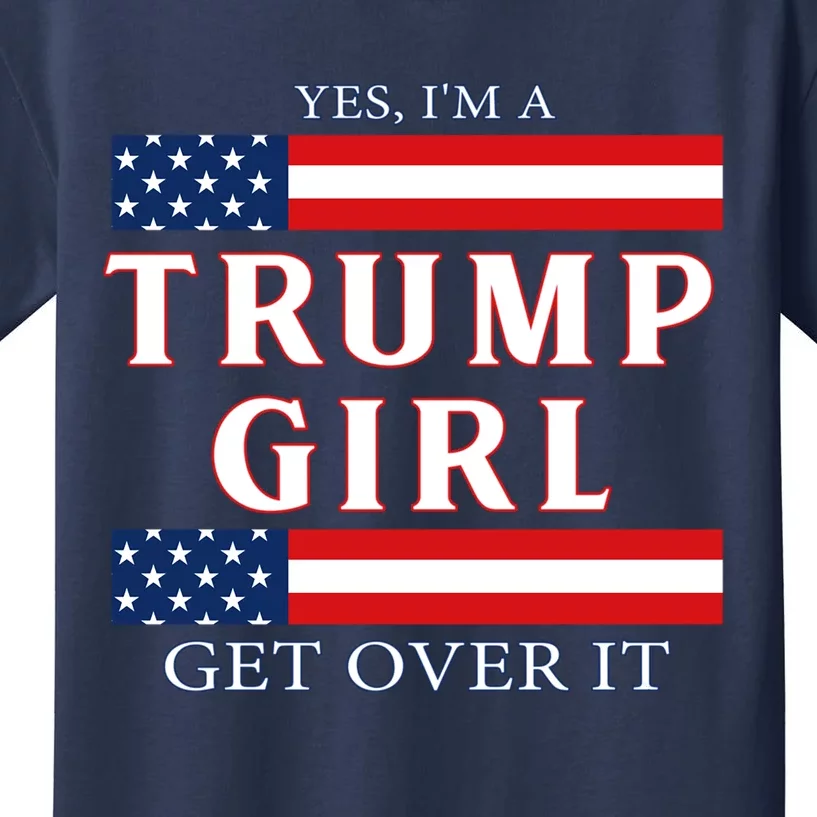 Trump Girl Vote America Flag Gift Kids T-Shirt