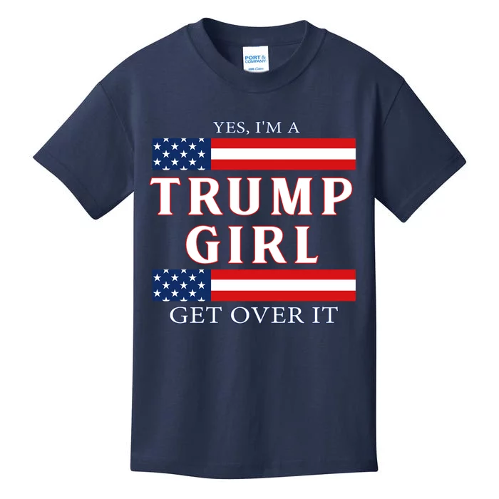 Trump Girl Vote America Flag Gift Kids T-Shirt