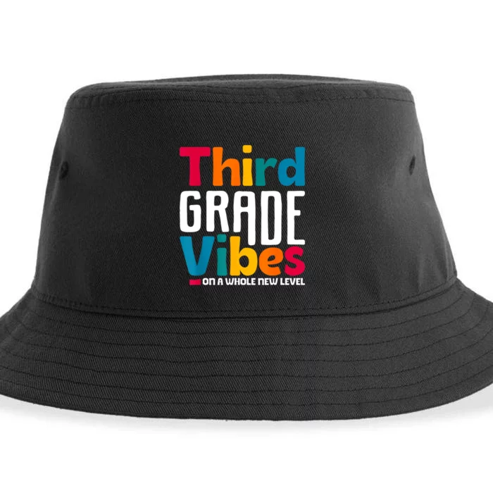 Third Grade Vibes Vintage 1st Day Of School Team 3rd Grade Sustainable Bucket Hat