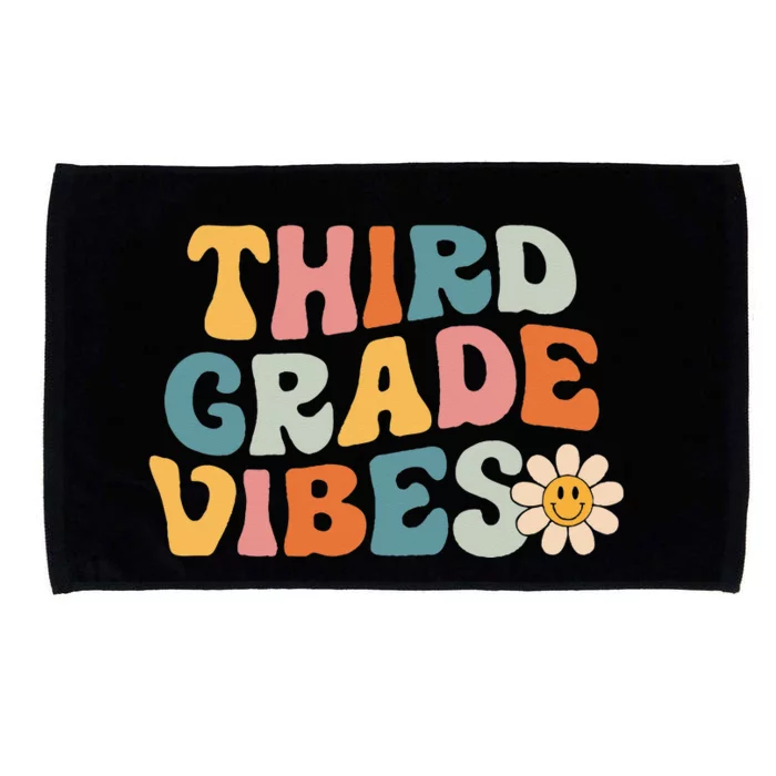 Third Grade Vibes 3rd Grade Team Retro 1st Day of School Microfiber Hand Towel