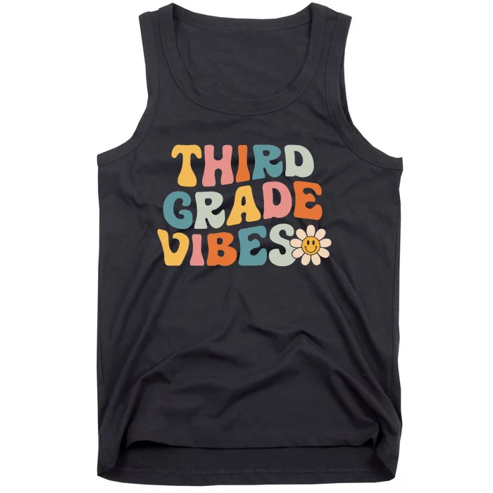 Third Grade Vibes 3rd Grade Team Retro 1st Day of School Tank Top