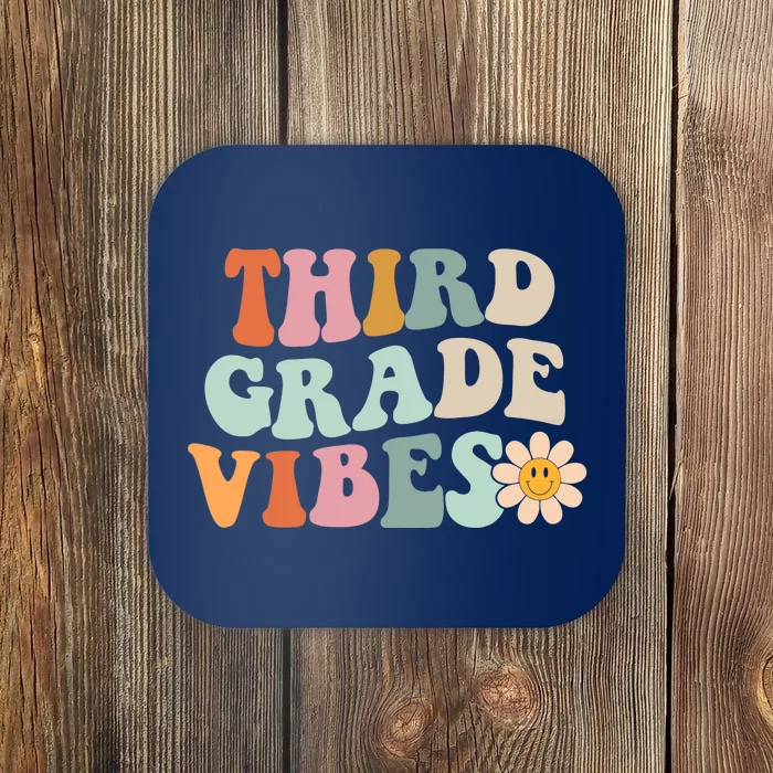 Third Grade Vibes 3rd Grade Retro Gnoovy Back To School Coaster