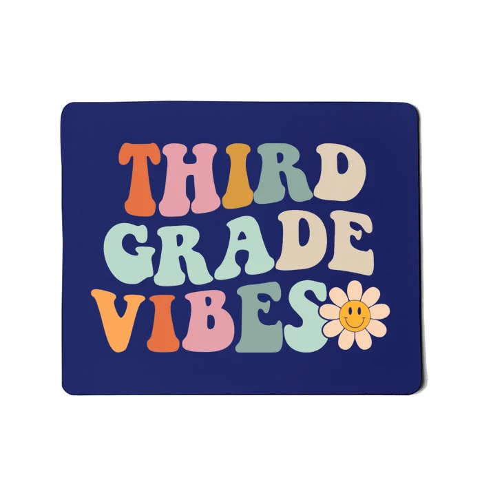 Third Grade Vibes 3rd Grade Retro Gnoovy Back To School Mousepad