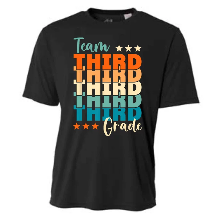 Third Grade Vibes Team 3rd Grade Retro 1st Day Of School Cooling Performance Crew T-Shirt