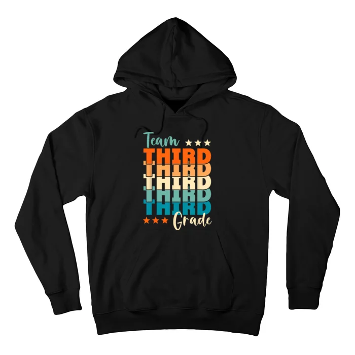 Third Grade Vibes Team 3rd Grade Retro 1st Day Of School Hoodie