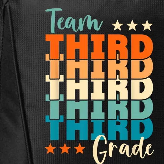 Third Grade Vibes Team 3rd Grade Retro 1st Day Of School City Backpack