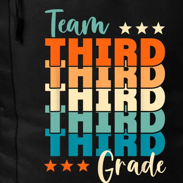 Third Grade Vibes Team 3rd Grade Retro 1st Day Of School Daily Commute Backpack