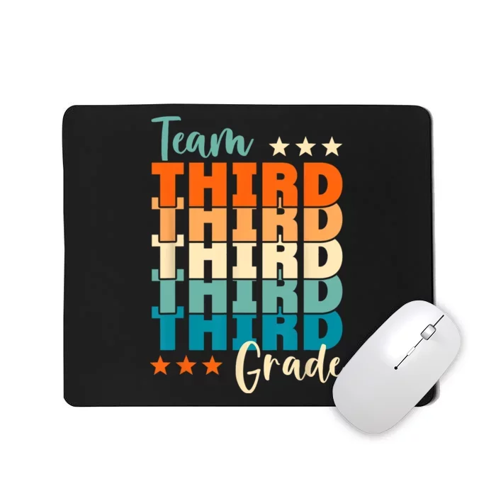 Third Grade Vibes Team 3rd Grade Retro 1st Day Of School Mousepad