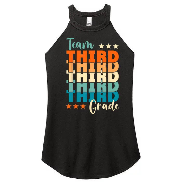 Third Grade Vibes Team 3rd Grade Retro 1st Day Of School Women’s Perfect Tri Rocker Tank