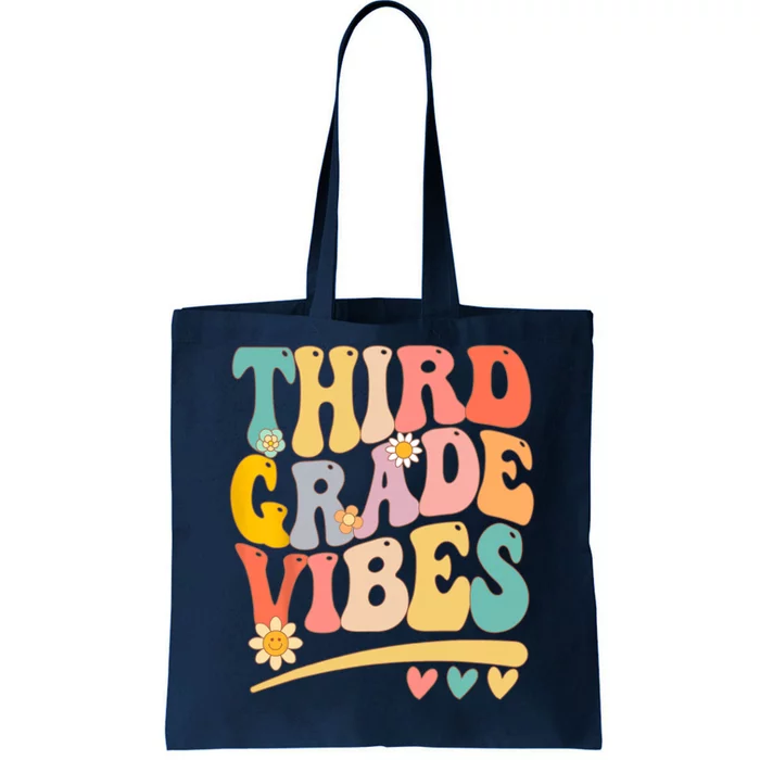 Third Grade Vibes For Girl Boy 3rd Grade Teacher Tote Bag