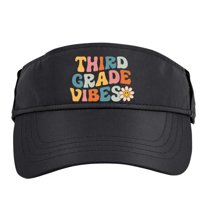 Third Grade Vibes 3rd Grade Team Retro 1st Day Of School Adult Drive Performance Visor