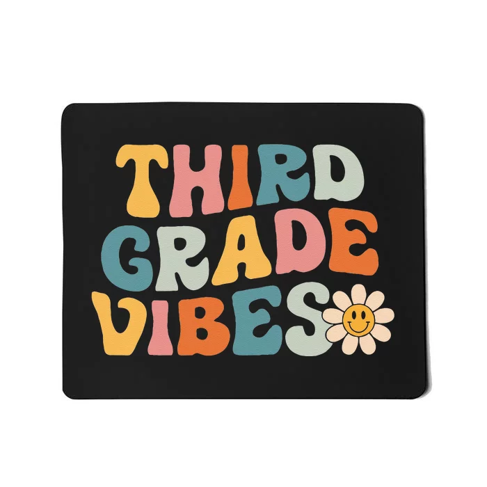 Third Grade Vibes 3rd Grade Team Retro 1st Day Of School Mousepad