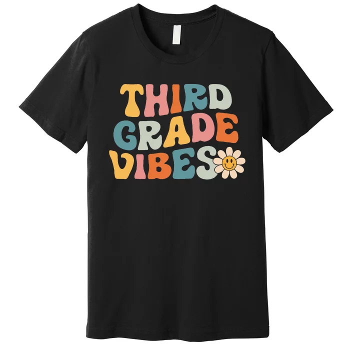 Third Grade Vibes 3rd Grade Team Retro 1st Day Of School Premium T-Shirt