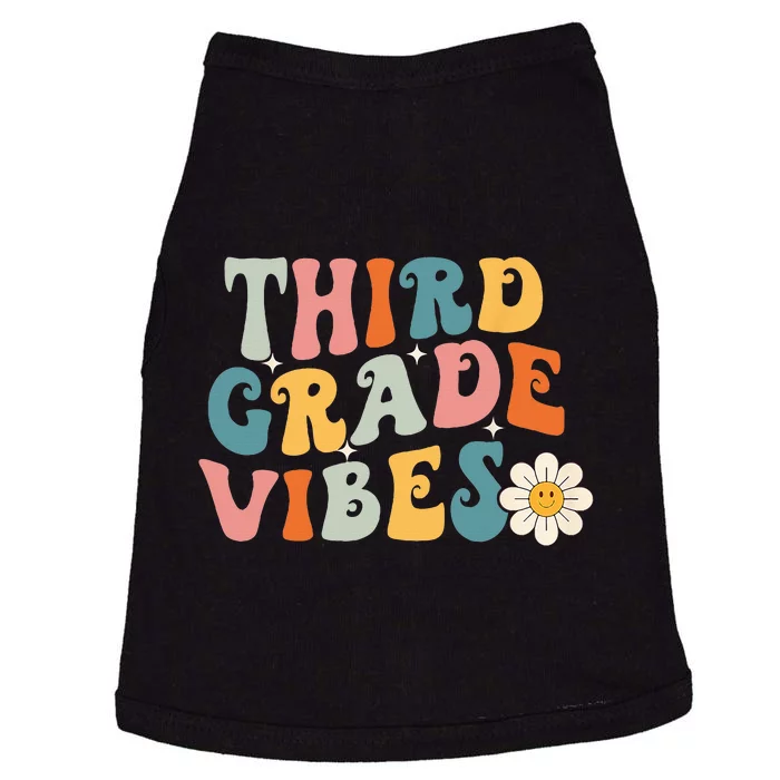 Third Grade Vibes 3rd Grade Team Retro 1st Day Of School Doggie Tank