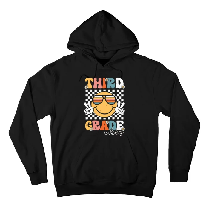 Third Grade Vibes Smile First Day Of School 3rd Grade Team Hoodie