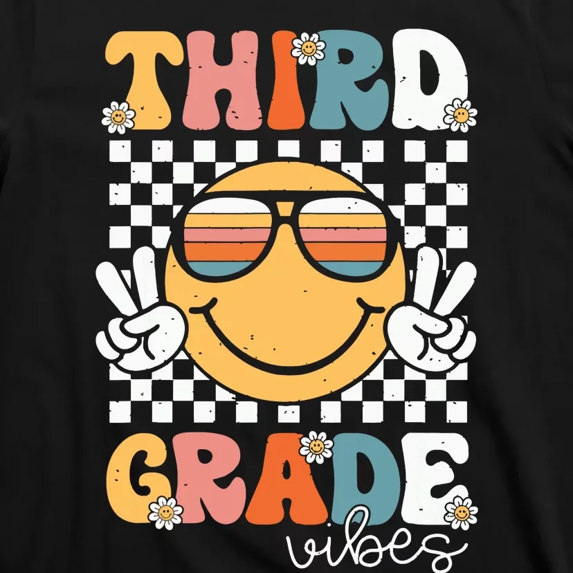 Third Grade Vibes Smile First Day Of School 3rd Grade Team T-Shirt