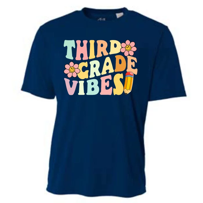 Third Grade Vibes 3rd Grade 1st Day Of School Teacher Cooling Performance Crew T-Shirt