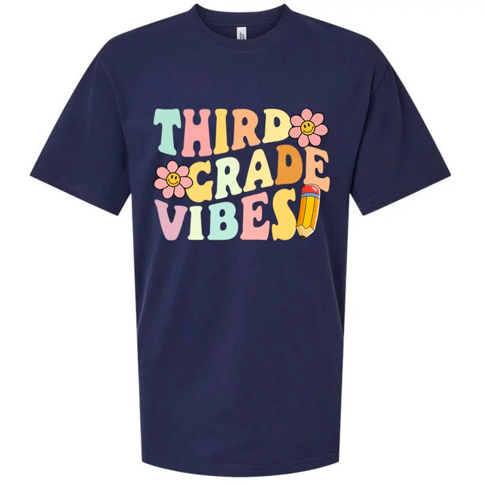 Third Grade Vibes 3rd Grade 1st Day Of School Teacher Sueded Cloud Jersey T-Shirt