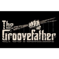 The Groovefather Vintage Drums Drumming Gifts Band Drummer Bumper Sticker