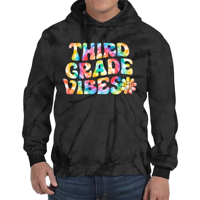 Third Grade Vibes 3rd Grade Team Teachers Tie Dye Hoodie