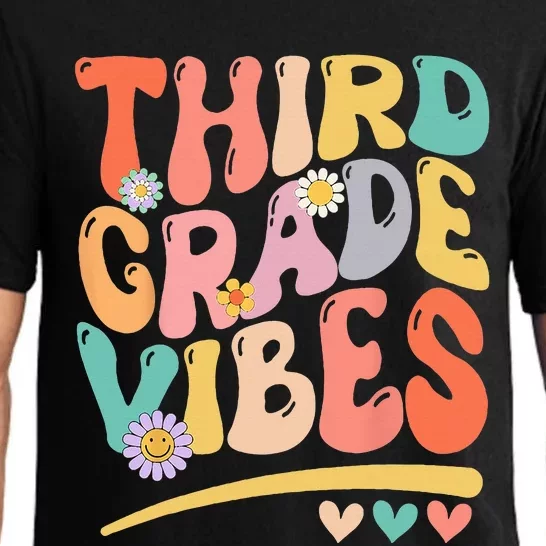 Third Grade Vibes Back To School 3rd Grade Teacher Pajama Set