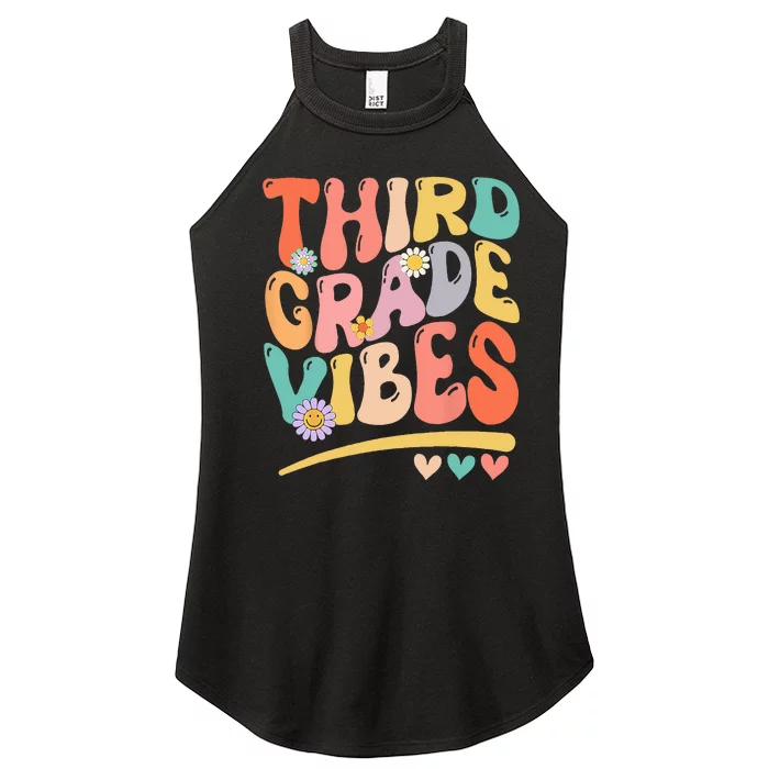 Third Grade Vibes Back To School 3rd Grade Teacher Women’s Perfect Tri Rocker Tank