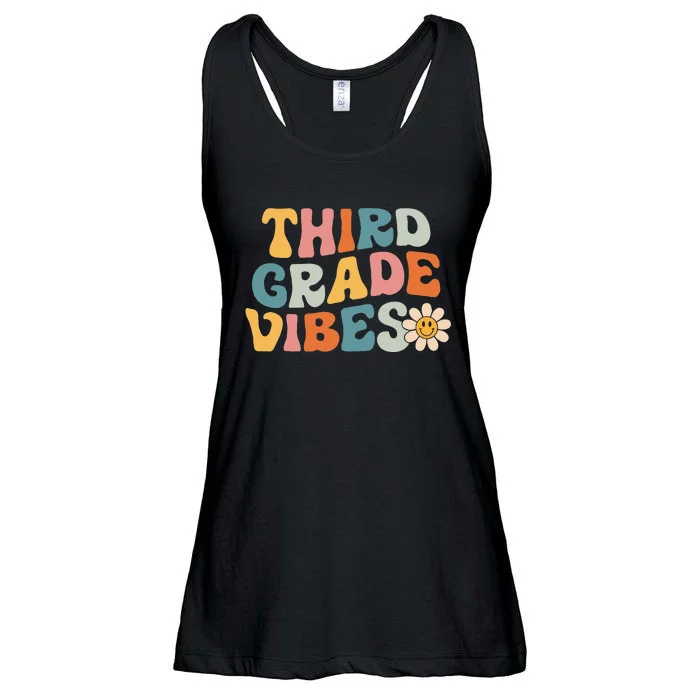 Third Grade Vibes 3rd Grade Team Retro 1st Day Of School Ladies Essential Flowy Tank