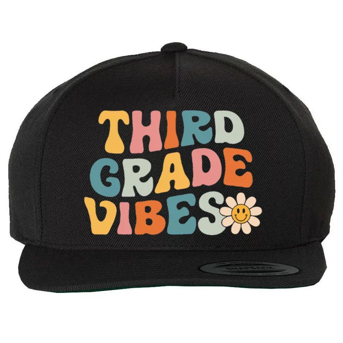 Third Grade Vibes 3rd Grade Team Retro 1st Day Of School Wool Snapback Cap