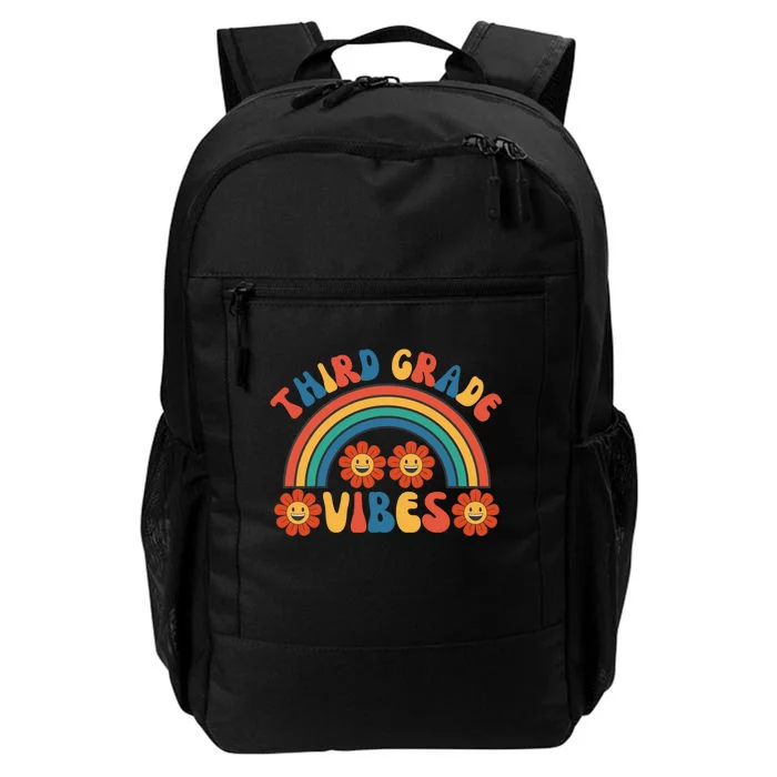 Third Grade Vibes Retro Groovy Third First Day Of School Daily Commute Backpack