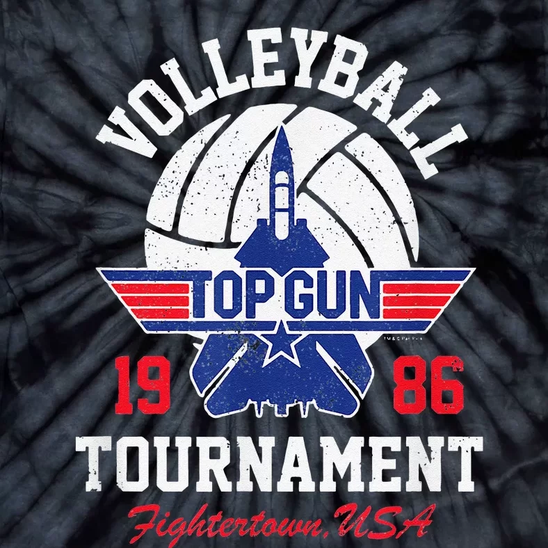 Top Gun Volleyball Tournament funny american flag Tie-Dye T-Shirt