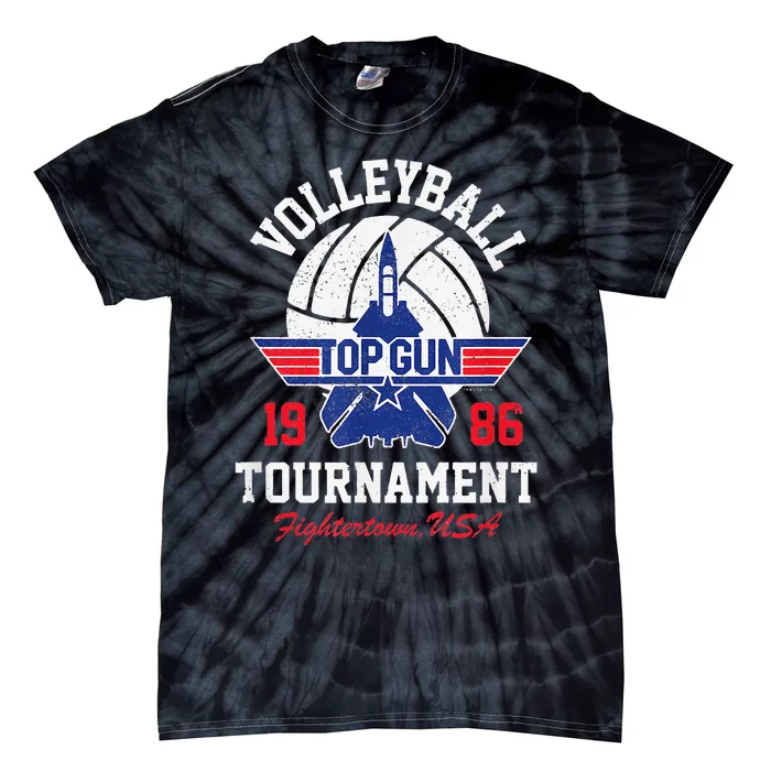 Top Gun Volleyball Tournament funny american flag Tie-Dye T-Shirt