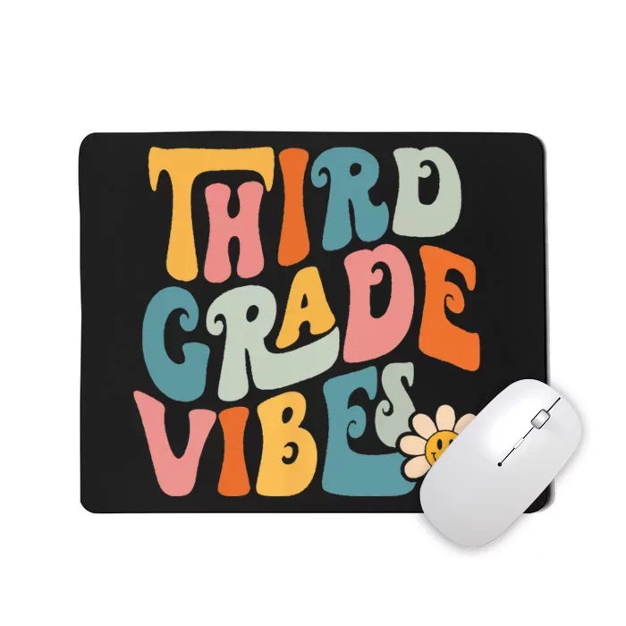 Third Grade Vibes 3rd Grade Team Retro 1st Day Of School Mousepad