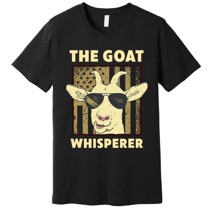 The Goat Whisperer Design Farmer Goat Lover Premium T-Shirt