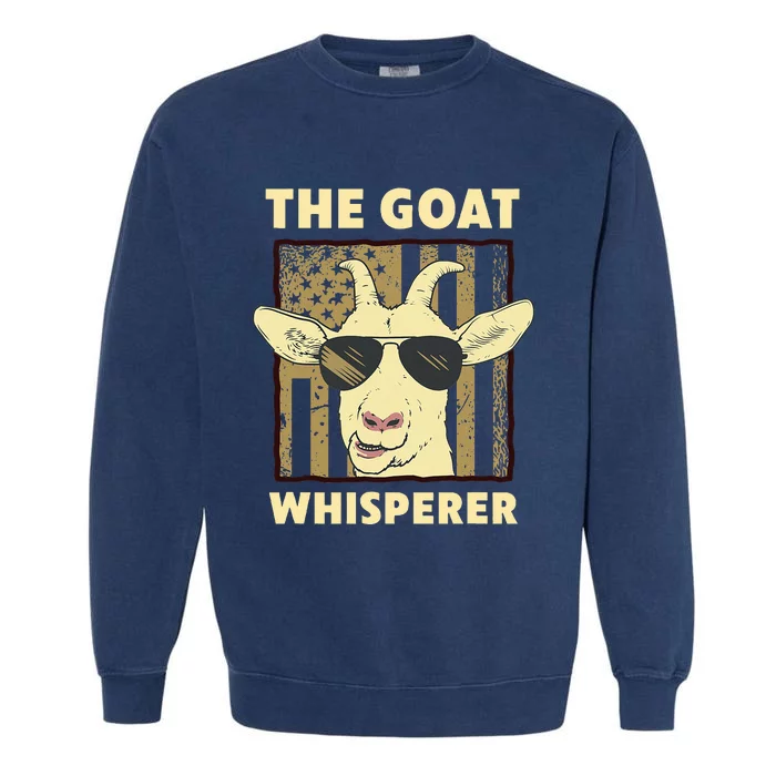 The Goat Whisperer Design Farmer Goat Lover Garment-Dyed Sweatshirt