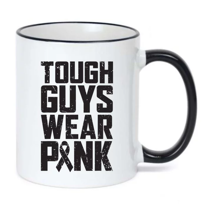 Tough Guys Wear Pink Breast Cancer Awareness Gifts Black Color Changing Mug