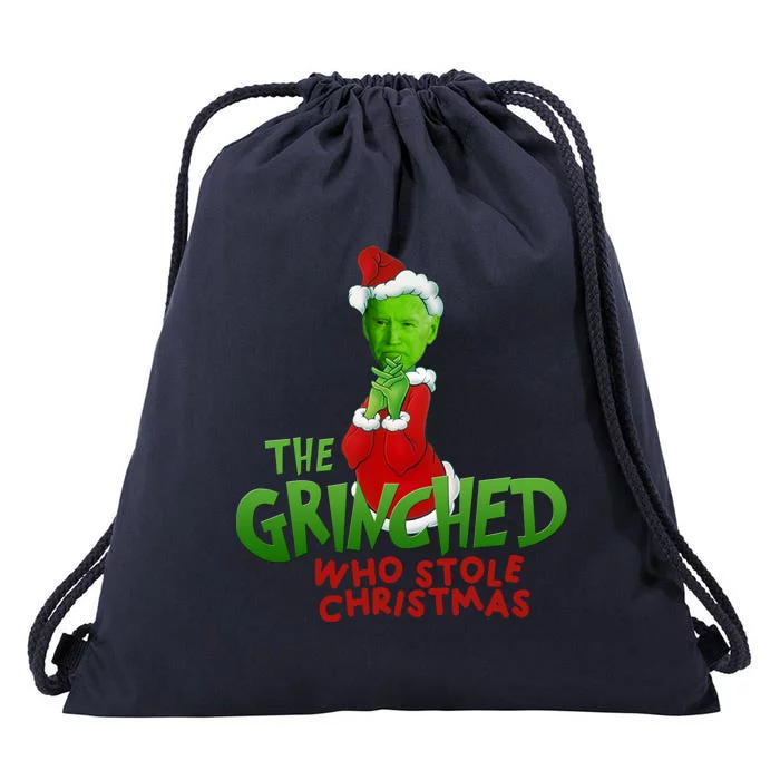 The Grinched Who Stole Christmas Funny Joe Biden Drawstring Bag