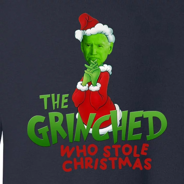 The Grinched Who Stole Christmas Funny Joe Biden Toddler Sweatshirt