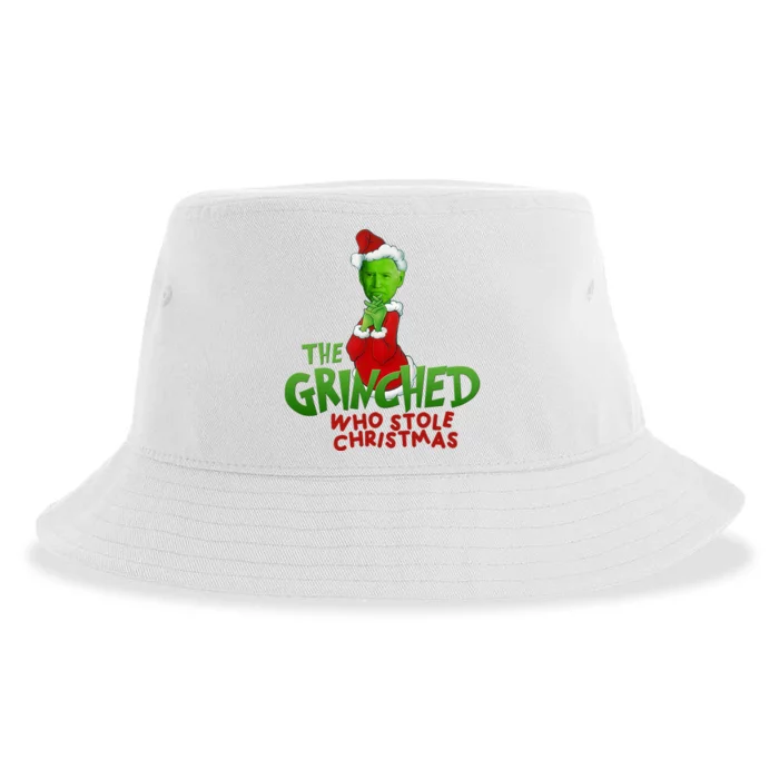 The Grinched Who Stole Christmas Funny Joe Biden Sustainable Bucket Hat