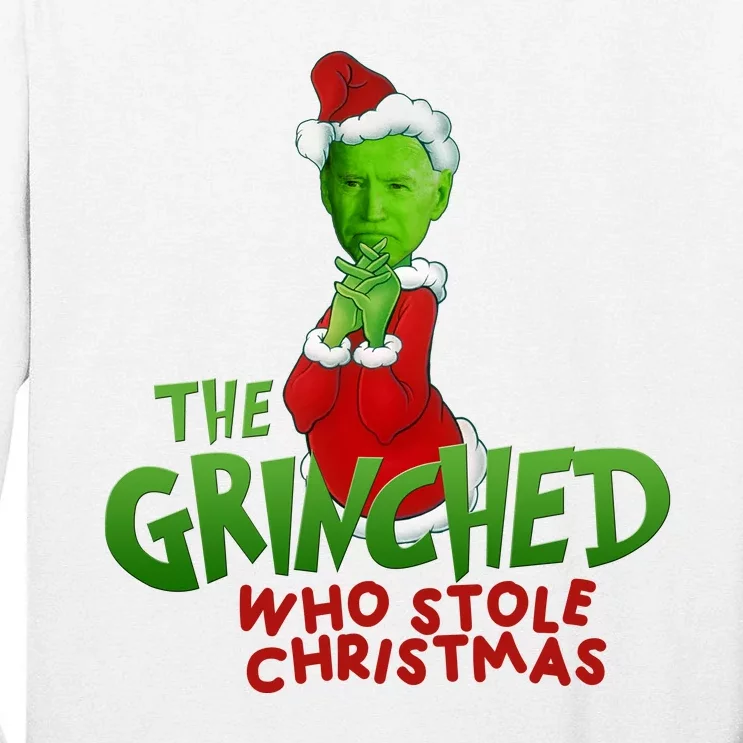 The Grinched Who Stole Christmas Funny Joe Biden Tall Long Sleeve T-Shirt