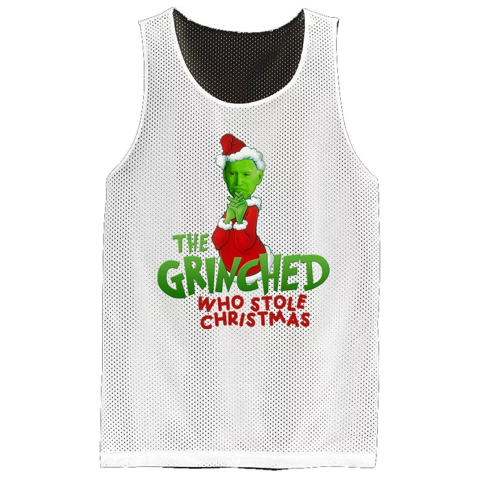 The Grinched Who Stole Christmas Funny Joe Biden Mesh Reversible Basketball Jersey Tank