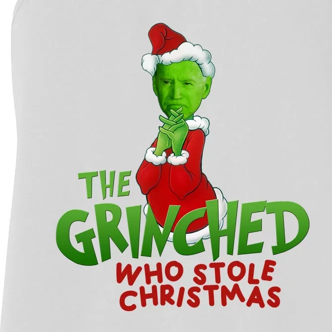 The Grinched Who Stole Christmas Funny Joe Biden Women's Racerback Tank