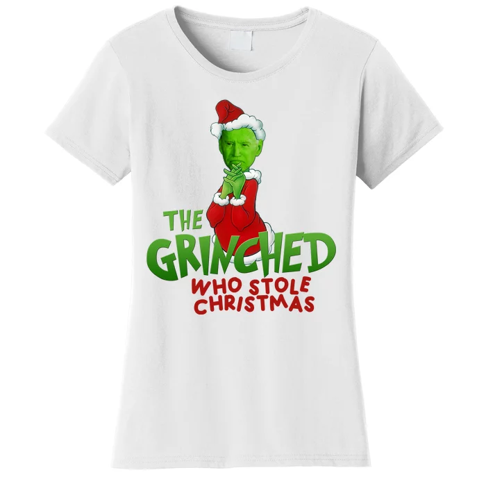 The Grinched Who Stole Christmas Funny Joe Biden Women's T-Shirt