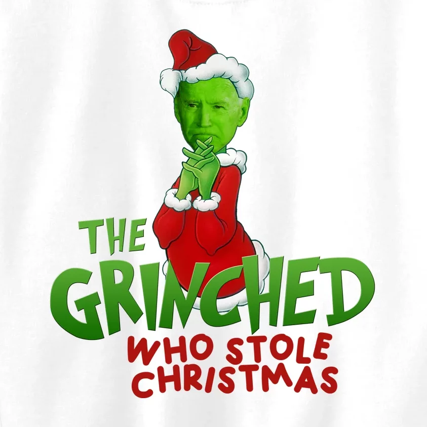 The Grinched Who Stole Christmas Funny Joe Biden Kids Sweatshirt