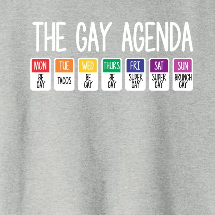 The Gay Weekly Agenda Funny Lgbt Pride Rainbow Cute Gift Women's Crop Top Tee