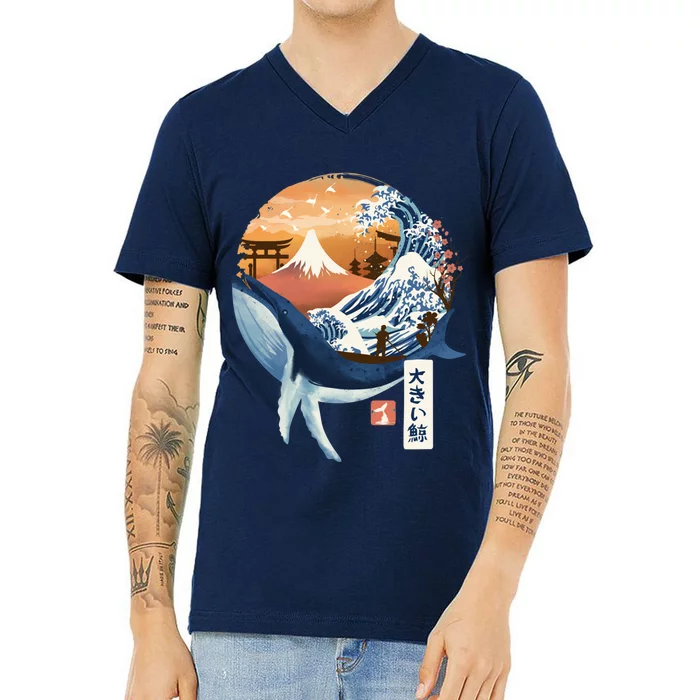 The Great Whale Copy V-Neck T-Shirt