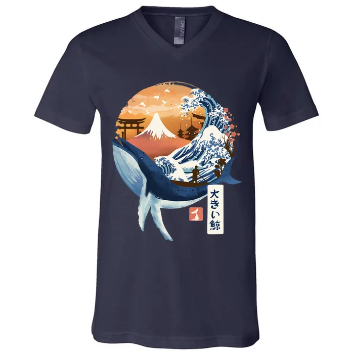 The Great Whale Copy V-Neck T-Shirt