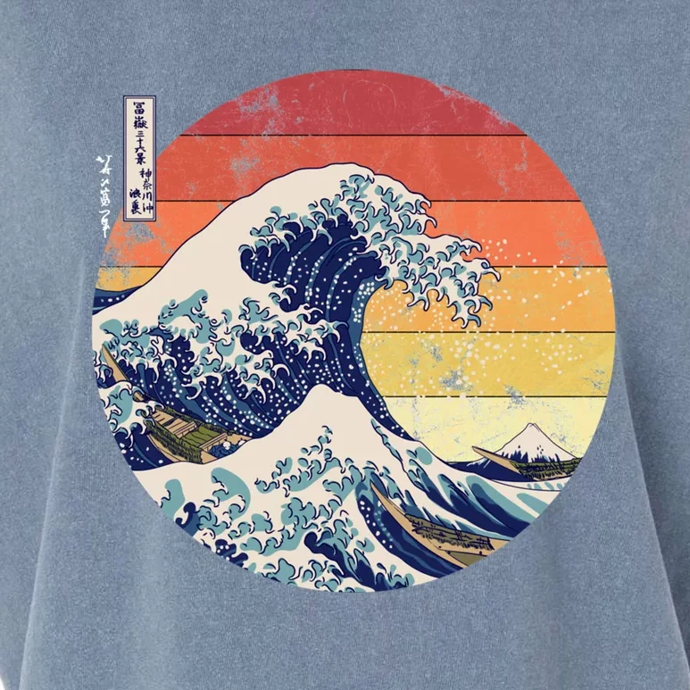 The Great Wave Kanagawa Hokusai Japanese Retro Garment-Dyed Women's Muscle Tee